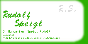 rudolf speigl business card